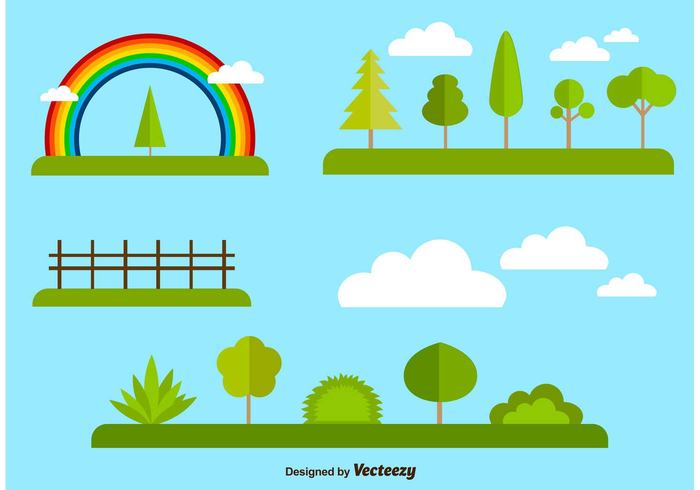 wood tree template summer spring set season rainbow pine nature natural industry illustration green forest flat elements ecology eco collection branch botany 