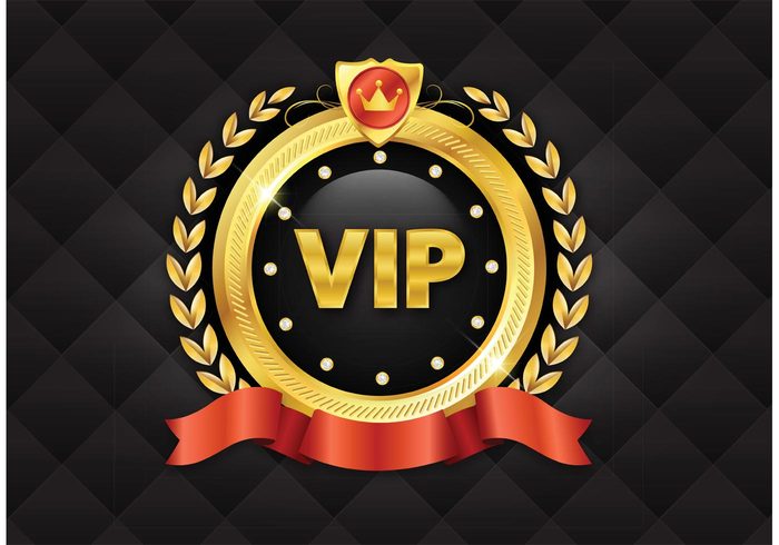 vip icon vip vector symbol superior premium medal luxury logo laurel wreath jewel icon gold gemstone gem exclusive especial diamond banner award 