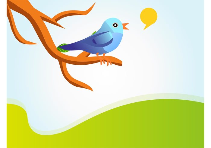 wings web Twitter cartoon twitter Tweeting social media Sing freedom fly feathers communication bird 
