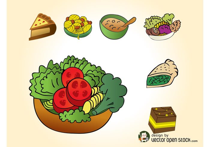 vegetables sweet spaghetti soup Salads restaurant meat logos Horeca Healthy food icons food eat desserts dessert cooking 