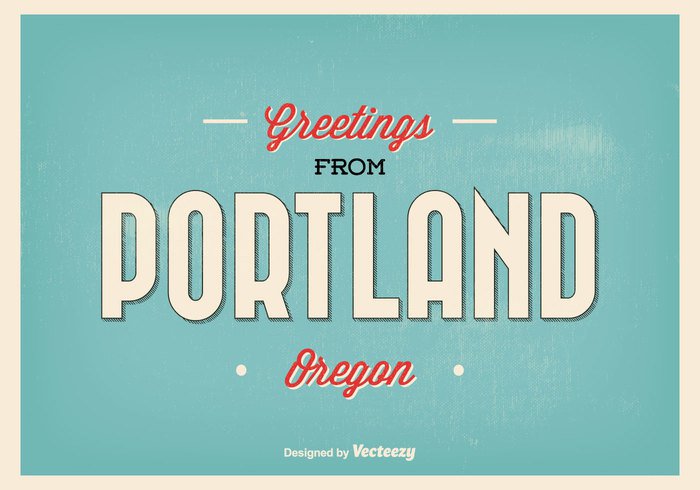 welcome Visit Vintage poster vintage USA united states travel tourist template retro poster retro poster Post card portland oregon portland oregon location label greetings from oregon greeting card greeting from Destination city blue banner background  