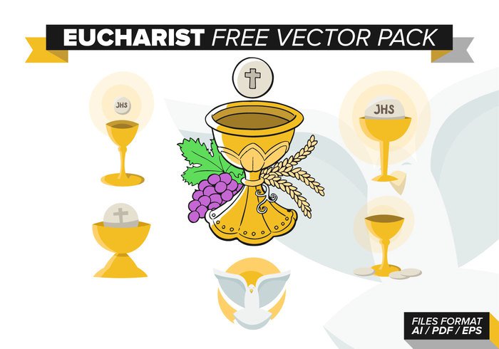 yellow wine wheat vector symbol supper shape Sacred sacrament religious Mass lord last jesus illustration icon host holy graphic grapes god first Eucharist decoration cup cross cristi corpus communion color church christian Christ chalice catholic bread body blue blood bible background 