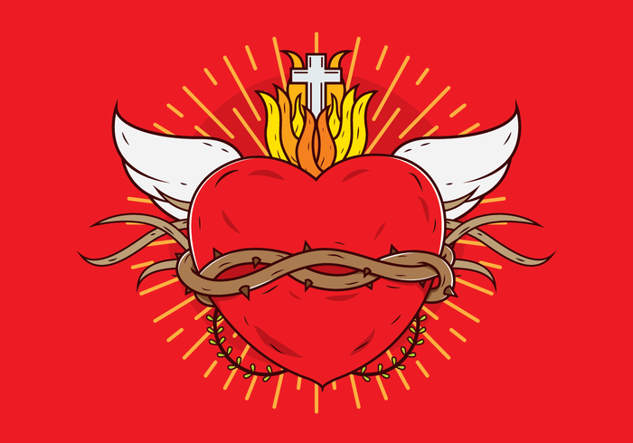 vector t-shirt symbol sacred heart Sacred religion print poster mythology mystic Miracle love illustration heart god flame design Christianity background art 
