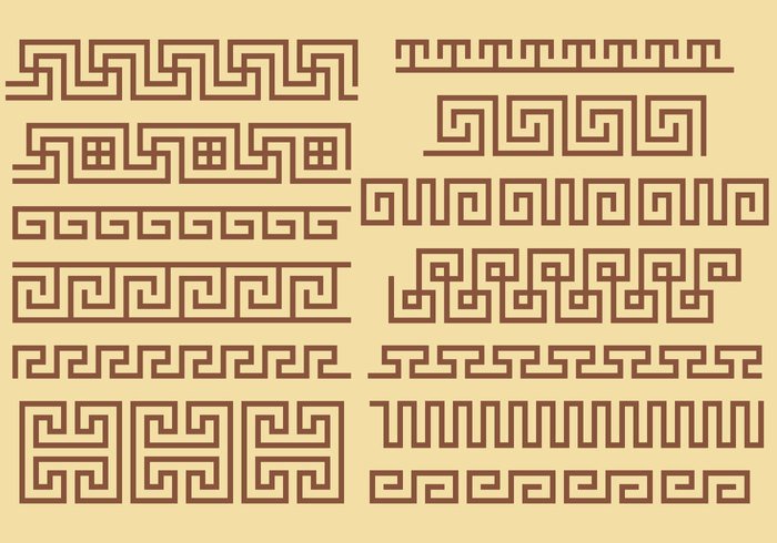 symbol style sharp set seamless roman retro repeating pattern outline ornament old neoclassical motif Mediterranean Meandros meander lines linear key isolated infinity illustration historic hellenistic greek key border greek key greek greece graphic geometric fret frame form eps8 element Detail design decoration decor continuous collection classical border Base background art architecture antique ancient  