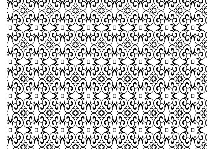 vintage victorian tile Textile swatch seamless retro repeating random pattern old floral black and white antique 