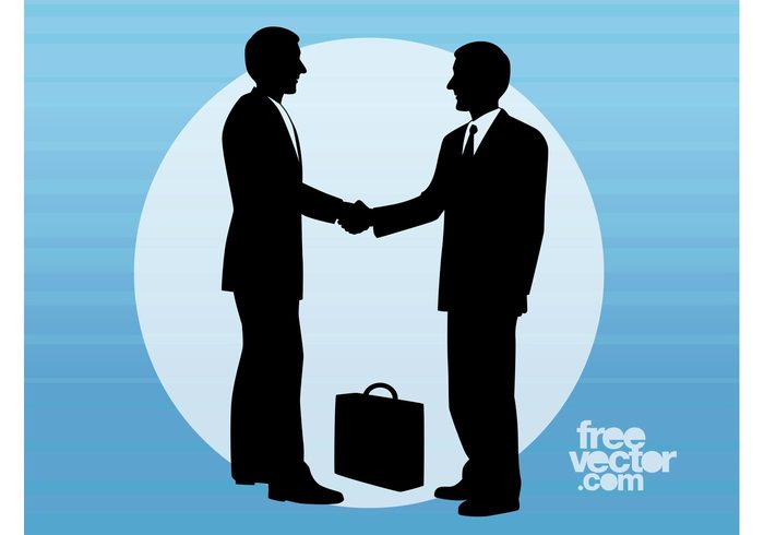 work silhouettes Job handshake formal deal corporate company businessmen businessman business briefcase 