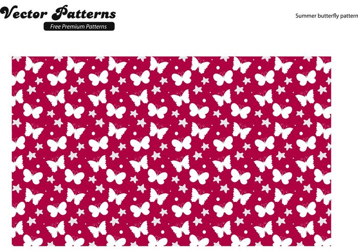 vector pattern summer spring pink pattern vector joy happy fun dots Composition butterfly butterflies 