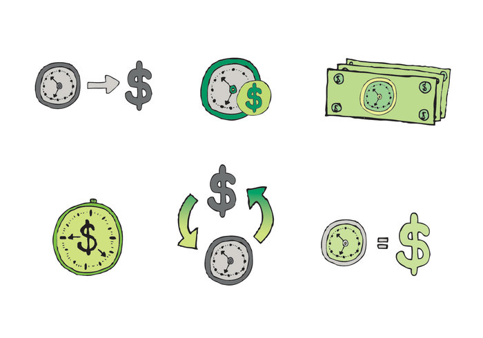 work time is money time icon time equals money time ticking quick money Job icon finance fast dollar sign dollar clock cash business icon business accounting  