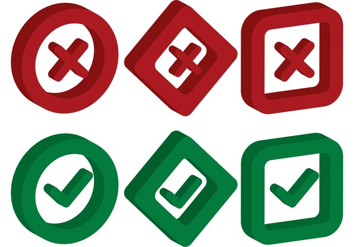 yes wrong voting vote test symbol Survey sign shape set right reject red questionnaire polling poll OK no mark like incorrect green form exam Dislike disagree correct incorrect correct confirmation confirm concept checkmark checklist check Approve agreement accept 3d 