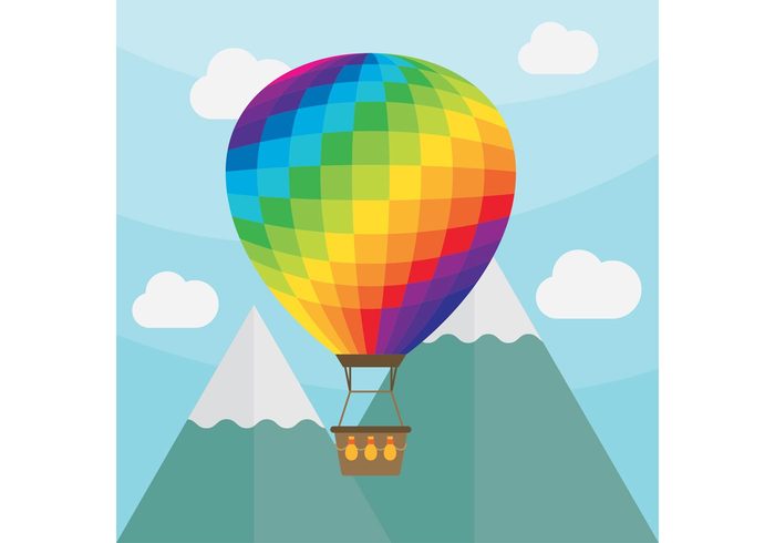 sky with clouds sky mountains mountain landscape mountain landscape Hot air balloon hills landscape hills happy happiness fun flying cute Cloudscape cloud children cheerful blue sky balloon 