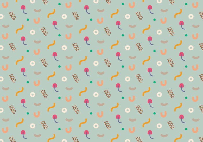 wallpaper vector trendy shapes seamless random pattern pastel outline ornamental Geometry geometric decorative decoration deco circle background abstract 