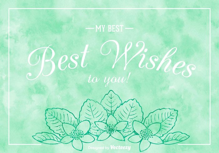wishes watercolor vector texture text spring pastel nature leaf illustration greeting graphic gift flower Flores floral element elegance design delicate decoration decor celebrate card birthday best wishes best background backdrop artwork artistic art abstract 
