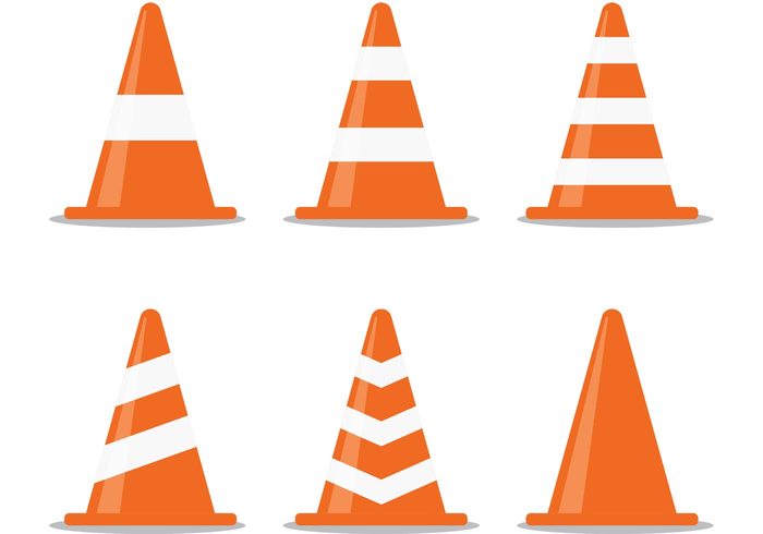 worker warning under construction traffic symbol road sign Road block orange cone icon orange cone orange Infrastructure construction Boundary 