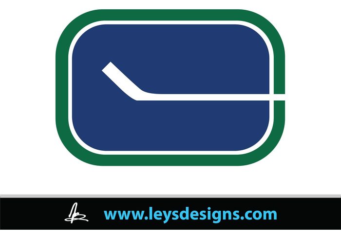 Vancouver Canucks Old Stick Logo logo Ley's Designs hockey Canucks 