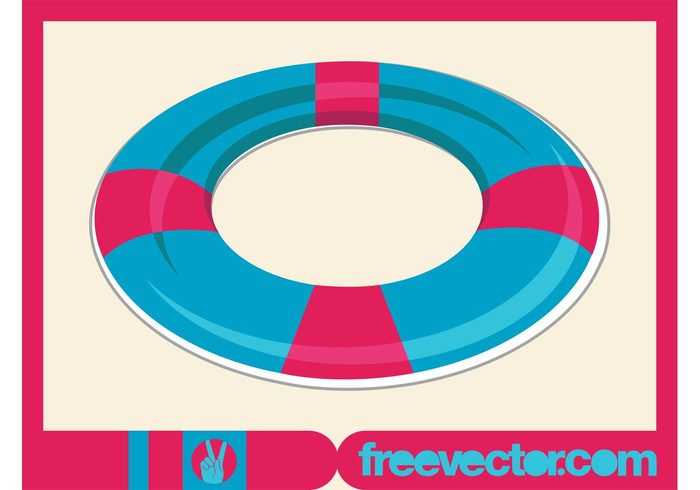 vacation swim summer sticker life preserver life belt Inflatable icon holiday comic cartoon beach 