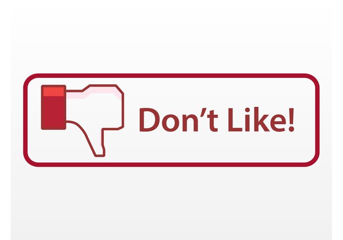 web thumbs down thumb social media post networking network Negative attitude internet Haters hand fist Dislike bad 
