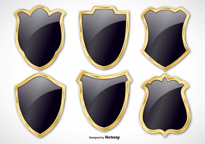 vector shields texture symbol steel sign shiny shield set shield security secure safety rivet protection protect metallic metal medieval iron insignia icon heraldic guard gray graphic gold glossy emblem element elegant shield Design Elements Chrome black shields black badge Anti 
