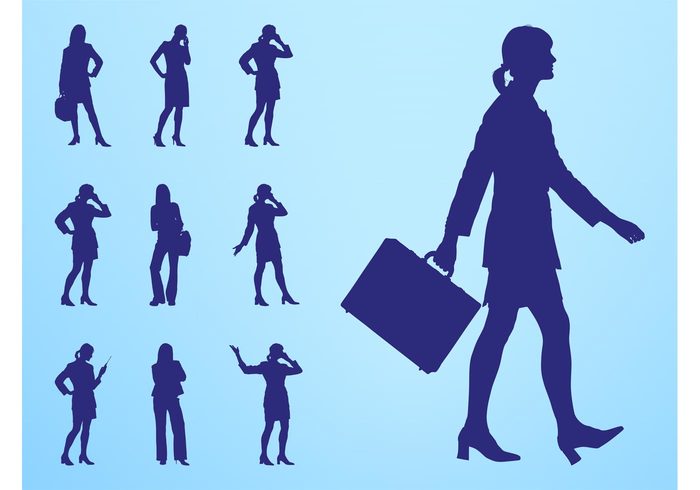 work women woman telephone talk silhouettes silhouette formal corporate Career businesswomen businesswoman business Briefcases 