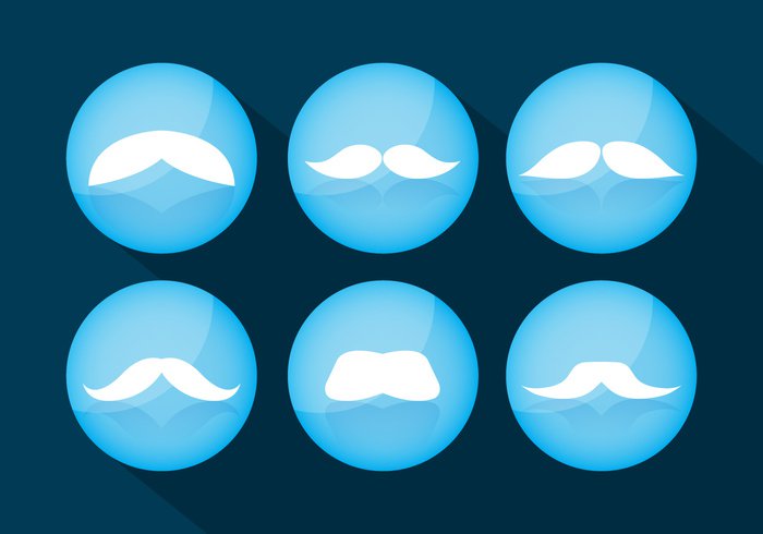 style set retro Mustaches mustache movember mouth moustache male isolated illustration icon hair fashion facial face curly collection black barber background  