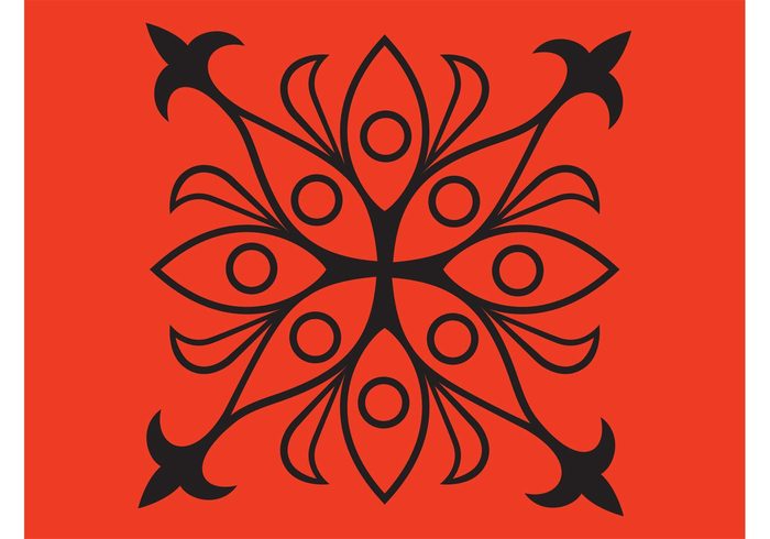 stamp shield royal plant greeting card flower vector floral flag design element decorative decoration Blazon badge 