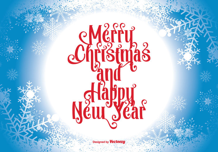 you year xmas wish winter typographic text tag snowflakes snowflake snowball snow season red presentation poster new year new merry christmas merry label ice holidays header happy greeting Flakes emblem design decoration christmas card blue best banner background backdrop 2016 