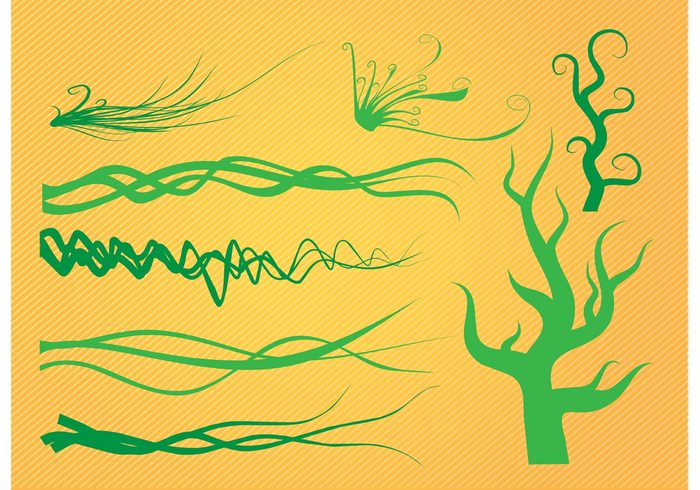 wave tree swirl summer stem spring plant organic nature leaf green flower flora environment curve curled 