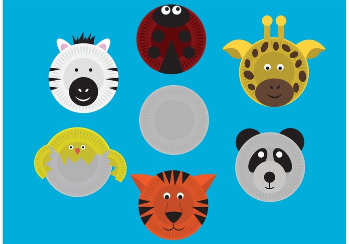 zebra tiger shape round plate plastic paper plate mask paper plate paper panda object material ladybug isolated giraffe disposable craft circle children mask chicken chick blank animal shape paper plate animal shape animal mask animal 
