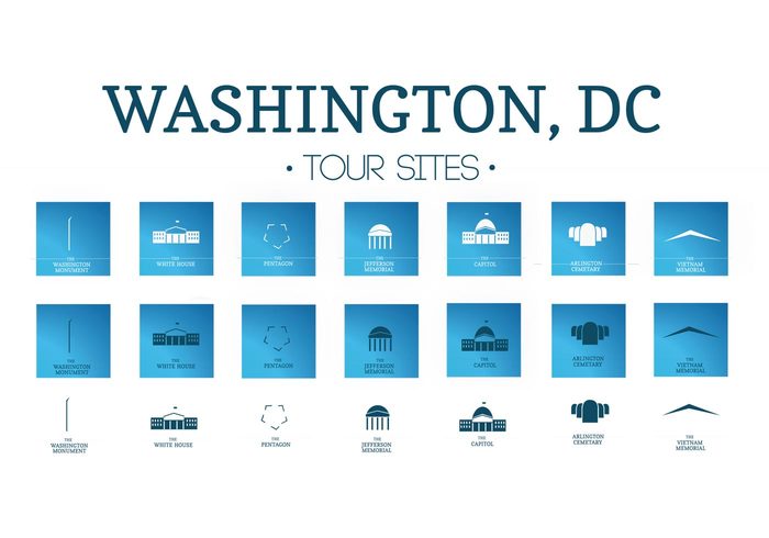 washington USA united states tourism monument icons icon government democracy america 