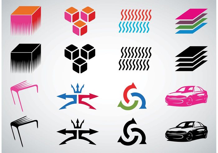 template symbol style sign modern geometric Footage element decoration colorful clipart clip card car backdrop auto 