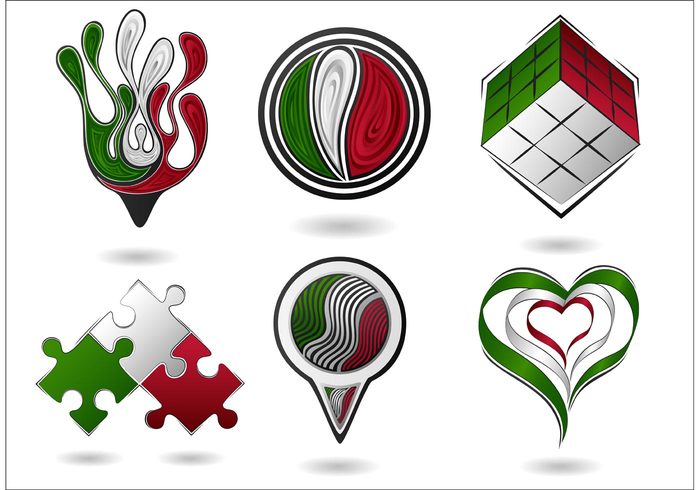 symbol sticker rubiks cube rubicks cube label italy icon Italy italian icon italian flag badges italian badge 