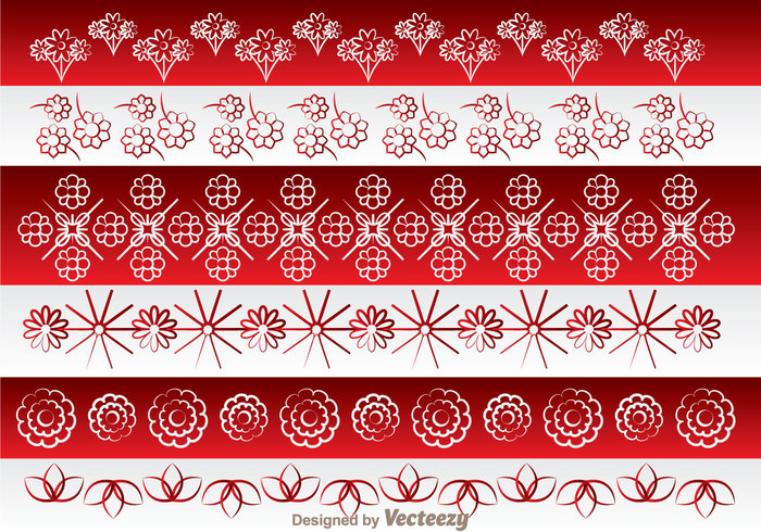 shape repeat red ornament motif line japanese borders japanese border Japanese frame flower decoration border Asian 