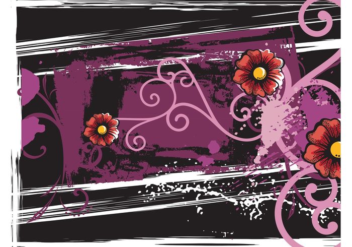wallpaper swirls stained spirals petals grunge flowers flower floral flora dirty blossoms background backdrop 