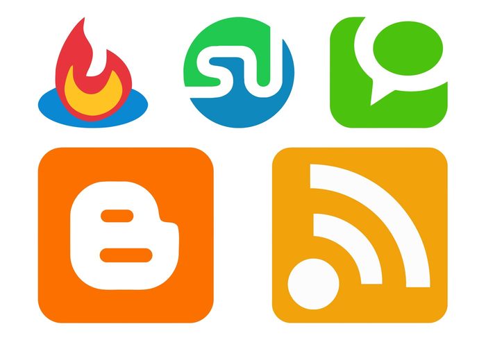websites website web technorati StumbleUpon RSS logos logo internet icons blogging Blogger 