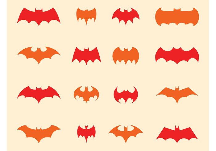 symbols superhero silhouettes logos logo DC comics Comic Book bats batman bat 