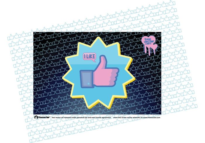 thumbs up social network pattern like button like hand Facebook vector facebook like Facebook graphics Facebook 