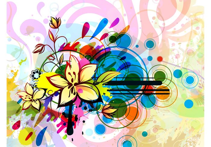 wallpaper template spring splatter paint nature flowers flower floral colorful background backdrop abstract 