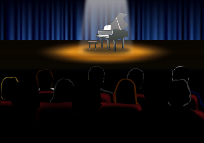 vector art stage Recital PRACTICE piano vector piano recital piano performing art performer performance musician musical instruments musical music keyboard instrument grand piano event entertainment concert black art and entertainment 