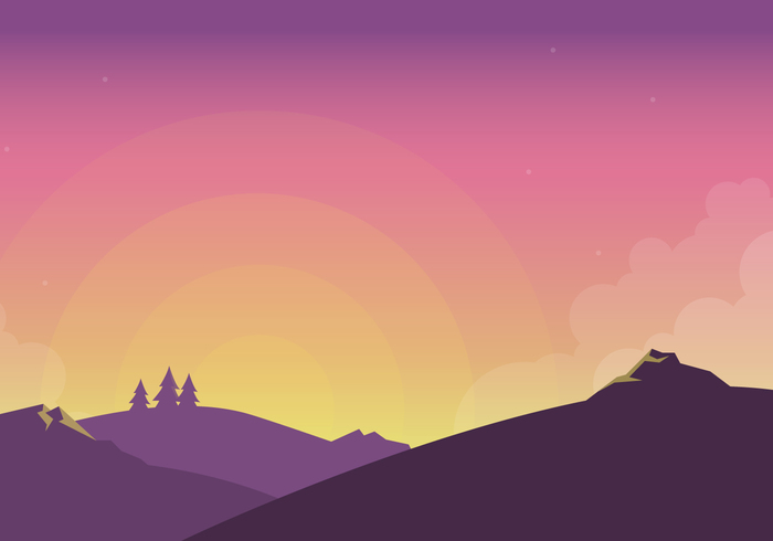 tree sunset stars starry sky starry night star scene rolling hills rolling hill rolling rock night sky nature mountains mountain landscape lone tree landscape hills desert landscape desert cartoon landscape background atmosphere 