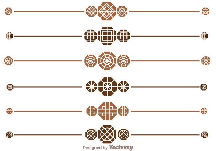 template shape ornnament motif line japanese borders japanese border Japanese frame devider decoration brown border 