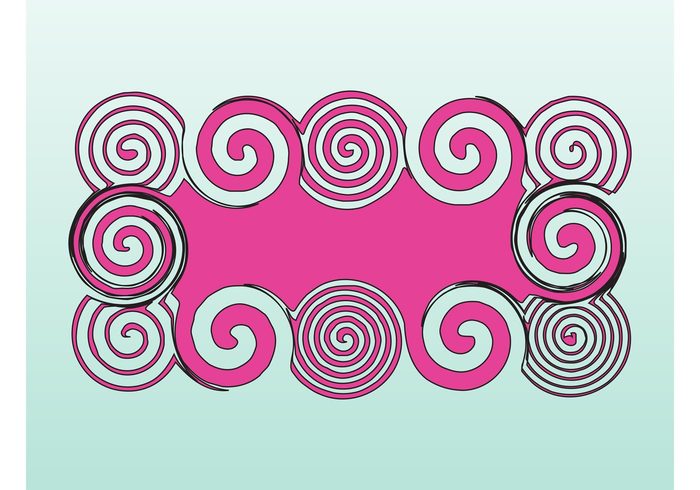 waving Text space tags swirls sweet sticker spiral packaging logo Label template girly decal cute curved curls Copy-space banner 