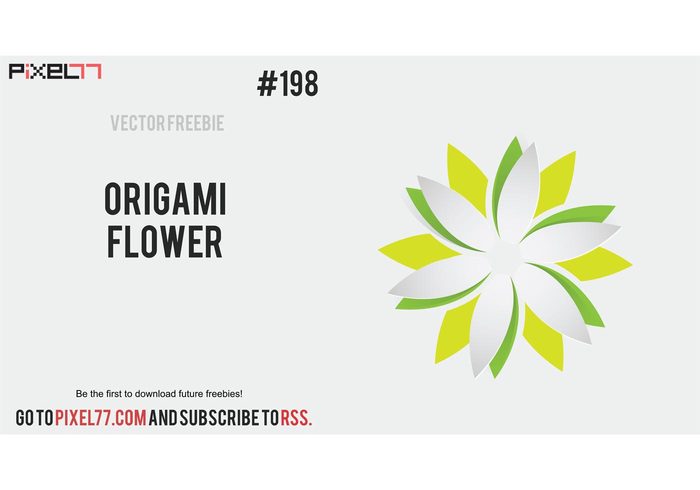 vector origami graphic freebie flower design 