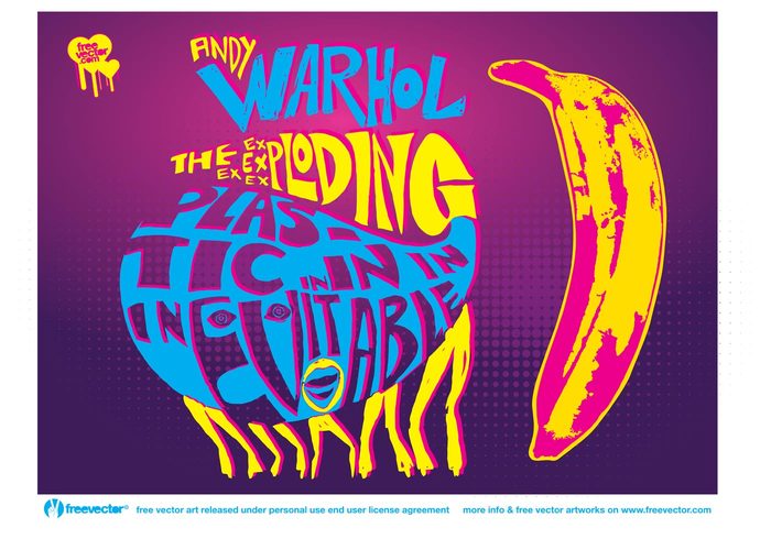 Warhol banana Vu Velvet underground poster pop art plastic Nico Inevitable exploding event concert Andy warhol 