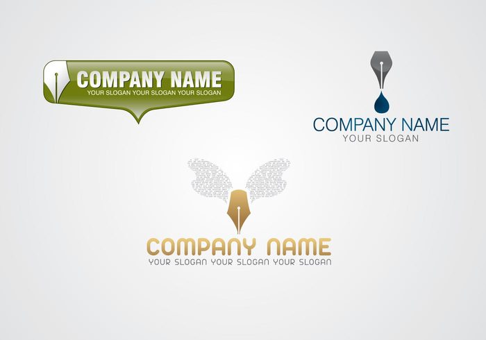 template pack logo design creative company collection blog 