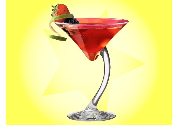 Strawberry daiquiri restaurant peel martini lime Glassware glass fruits drinking drink Cocktail vector cafe beverage bar Alcoholic alcohol 