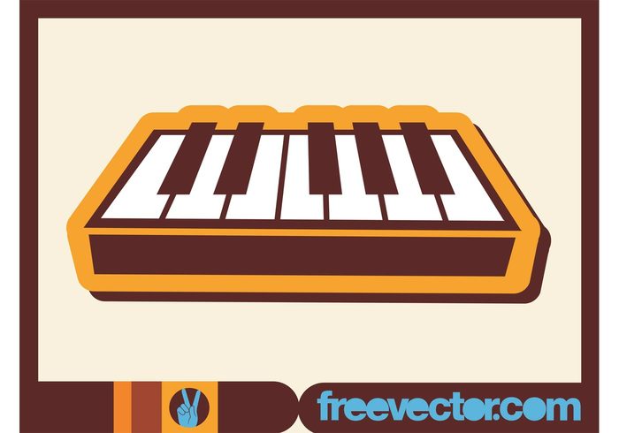 synthesizer sticker play musical instrument music logo keys keyboard icon concert band 