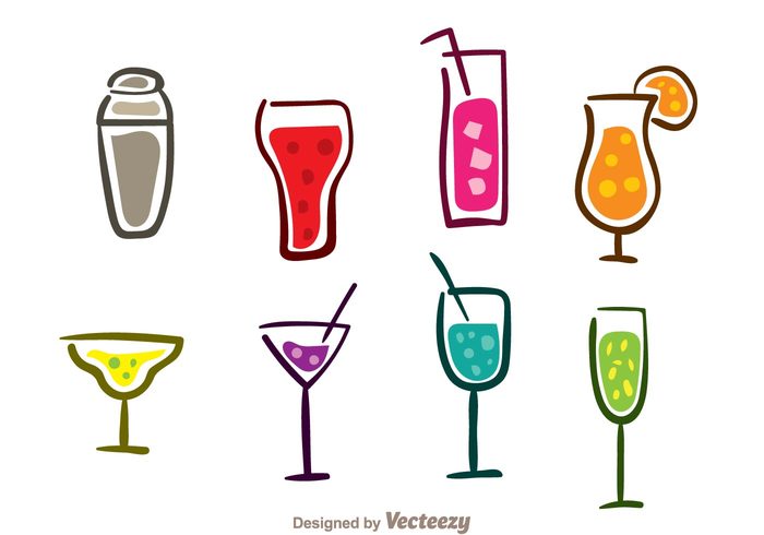 wine water shaker orange mixed martini line lime ice fresh drink colorful cocktail shaker cocktail cartoon beer 