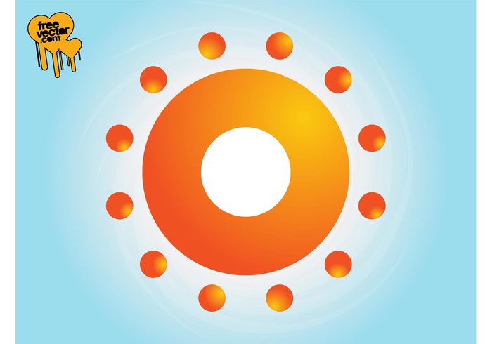 weather symbol sun sky round ring nature icon Geometry geometric shapes dots Daytime climate circles circle abstract 