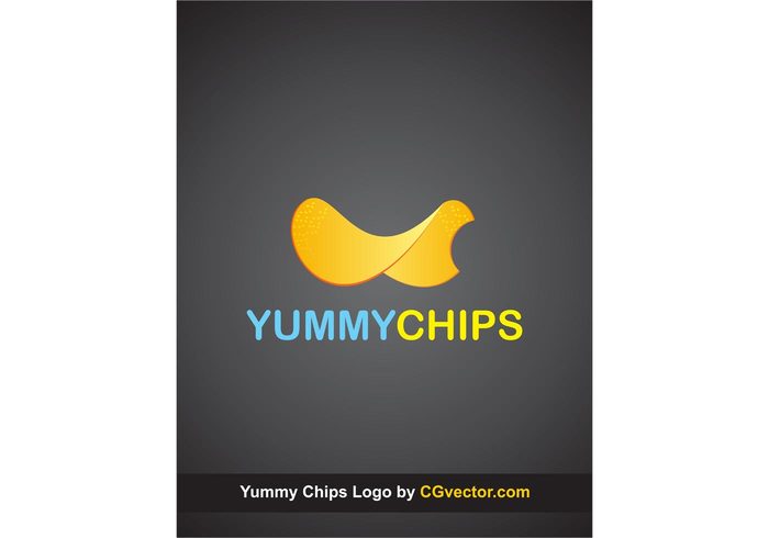yummy logo food chips chip logo chip 