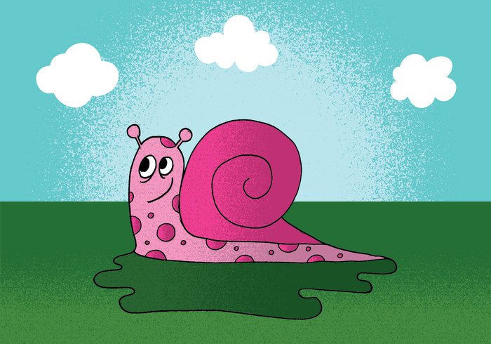 spotted spiral snail Smile slow moving Slow slimy shells sea pink insect happy garden friendly Freshwater cute creature comic cartoon background animal 