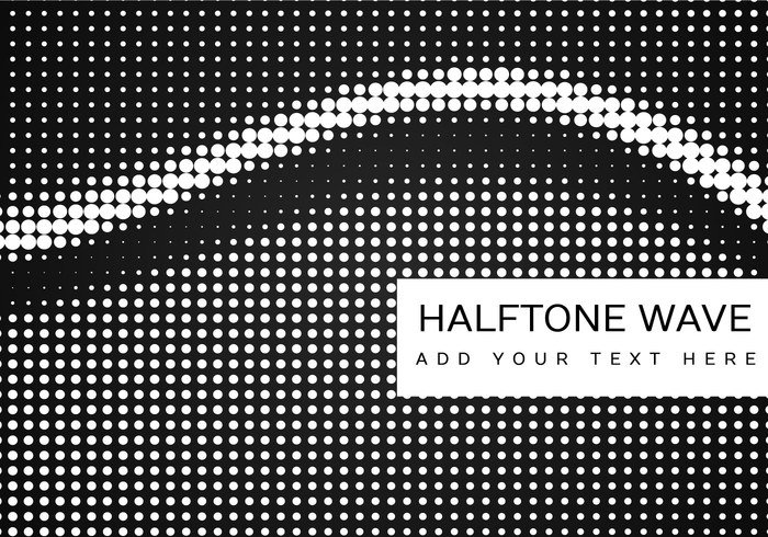 white wave texture Repetition pattern halftone dot design circle card business black background abstract 